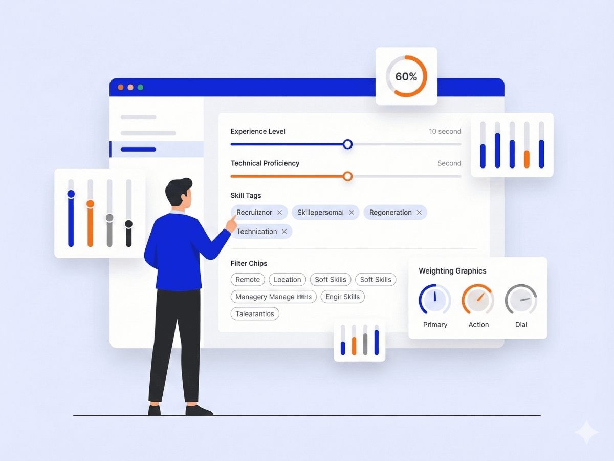Configuration des critères de recherche sur Talentlistx